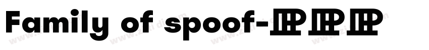 Family of spoof字体转换